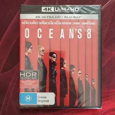 Ocean's 8 (2018) | Brand New & Sealed | 4K Ultra HD 2160p + 1080p | Region B • $19.98