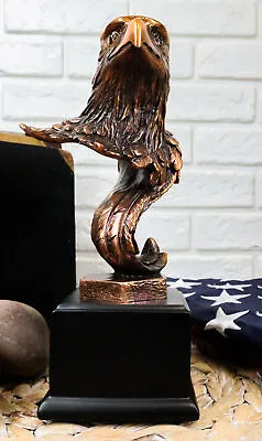 Large Majestic American Bald Eagle Head Bust Bronze Electroplated Resin Figurine • $63.99