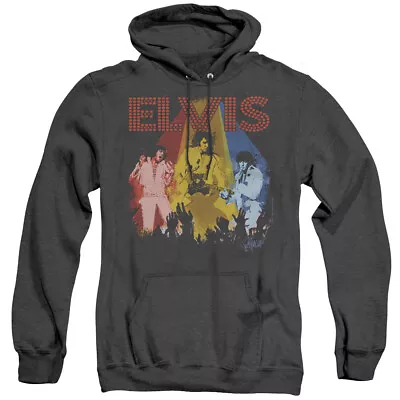 ELVIS PRESLEY VEGAS REMEMBERED Licensed Hooded Sweatshirt Heather Hoodie SM-3XL • $47.95