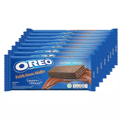 8x Oreo 140g Double Chocolate Dutch Cocoa Wafer Creamy Cookie Biscuit/Snack  • $26