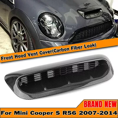 Front Air Hood Vent Scoop Intale For Mini Cooper S R56 2007-14 Carbon Fiber Look • $66.45