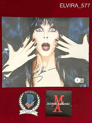 ELVIRA CASSANDRA PETERSON AUTOGRAPHED SIGNED 8x10 PHOTO! BECKETT COA! HORROR!  • $89.99