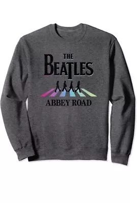 The Beatles Abbey Road Sweatshirt Unisex Long Sleeve Graphic Crew Neck Gray Med. • £23.28