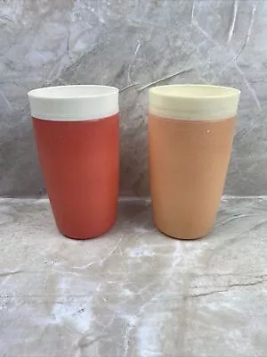 Vintage Bolero Therm-O-Ware Pink Tumbler Cup Lot Of 2 • $9.99