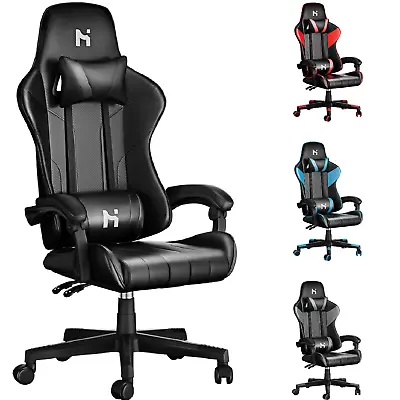 Gaming Chair Ergonomic Racing Chair Swivel Computer Chair Adjustable Backrest • £79.95