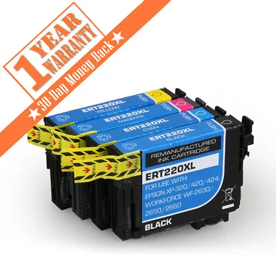 220XL Ink Cartridges For Epson Workforce WF-2750 WF-2760 WF-2630 WF-2650 WF-2660 • $19.79