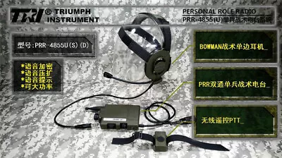 TRI PRR H4855U(SD) Dual Com NATO Connector RADIO UK ARMY SELEX PRC -152148 Stoc • $234.88