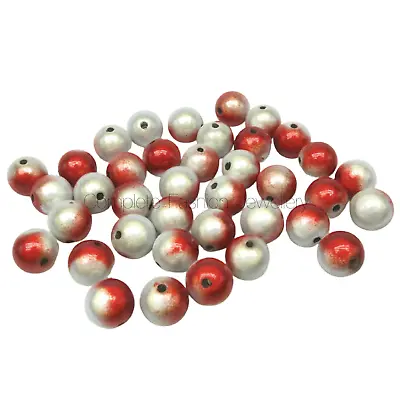 New In 6mm 8mm 10mm White/red Two Tone 3d Illusion Miracle Acrylic Beads  • £1.99