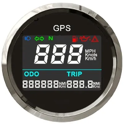 £50.34 • Buy 52mm Digital GPS Speedometer Tachometer Boat Motorcycle Odometer Waterproof UK