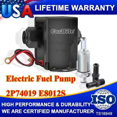 $17.95 • Buy 12V Electric Fuel Pump 4-5-7 PSI Low Pressure Petrol Gas Diesel Inline Universal