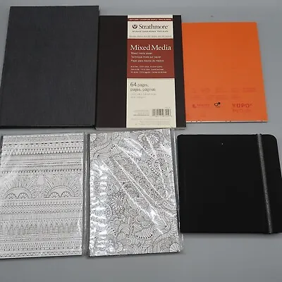 Lot Of 6 Mini Composition Wide Ruled Notebook Pad Journals 6x8 Yupo Strathmore • $14.70