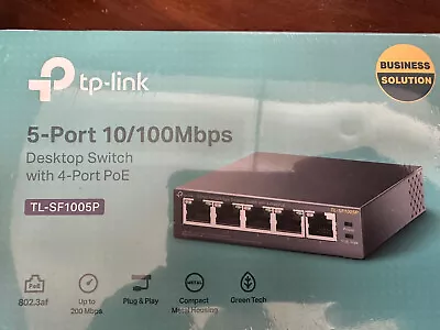 TP-LINK TL-SF1005P  5-Port Desktop Switch New Sealed • $24.99