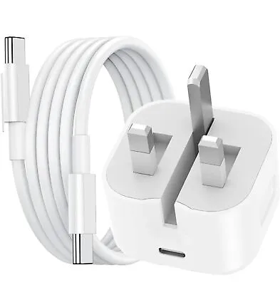 For IPad IPAD PRO 12.9 (2020/21) USB-C PD Fast Charger Plug & Cable • £3.41
