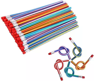 35 PCS Flexible Soft Pencil Magic Bend Pencils With Eraser For Kids Students Gif • $11.76