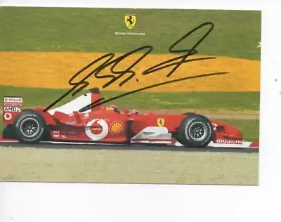 Michael Schumacher Signed Official Autograph Card Ferrari 2003. COA . • $85