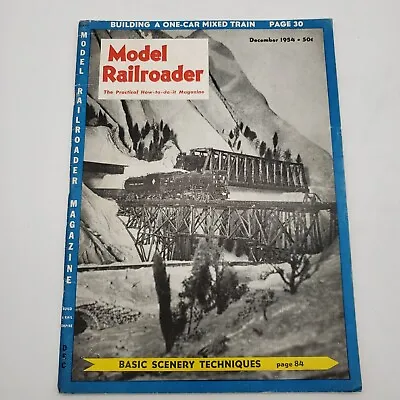 Vintage Model Railroader Magazine - December 1954- Train Hobbyist Miniature • $3.39