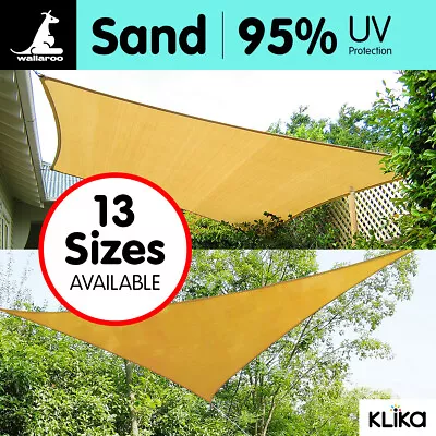 $44 • Buy New Outdoor Sun Shade Sail Canopy - Sand Cloth Rectangle Square Triangle 