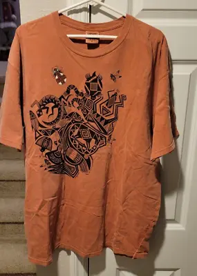 New Vintage Aztec All Over Print Brown Graphic T Shirt Size XL Comfort Colors • $26.24
