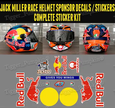 Jack Miller Helmet Decals Stickers Complete Sticker Kit For AG/ Corsa Pista • $31.14