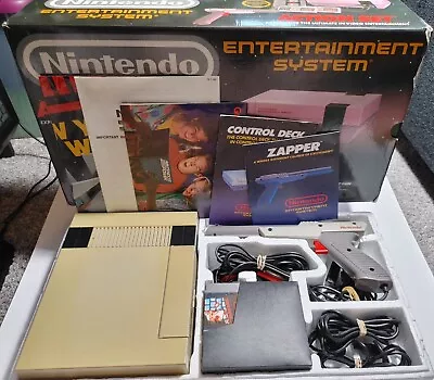 Nintendo Entertainment System NES Action Set Home Console Complete CIB Tested! • $281.99