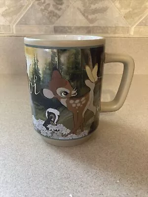 Rare Disney Movie Moments Bambi Thumper Flower Large Coffee Mug Tea Cup • $49.95