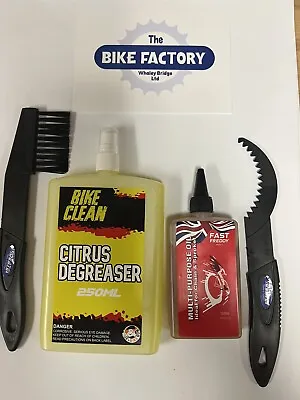£12.99 • Buy Bike Cleaner /Kit Citrus Degreaser/bike Lub /brush Set/RRP£24.99