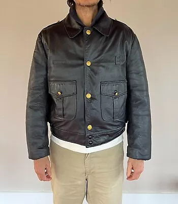 Authentic Nate's Chicago Police Leather Jacket Excellent Shape • $315