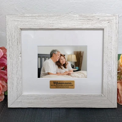 $60 • Buy Personalised Memorial Frame Hamptons White 4x6 - Made To Order Custom Gift