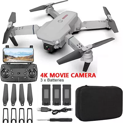 4K Drone Mini With HD Camera Drones Foldable RC Quadcopter With 3 Batteries AU • $40.99