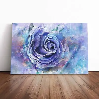 Lilac Rose In In Abstract Flowers Canvas Wall Art Print Framed Picture Decor • £29.95