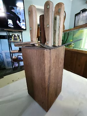 $189.99 • Buy Vintage Westmoreland Virginia Operations  Case XX Walnut Kitchen Knife Block Set