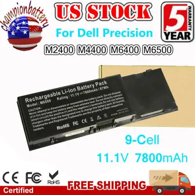 DW842 Battery For Dell Precision M2400 M4400 M6400 M6500 KR854 312-0873 9Cell • $35.99