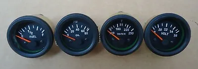 Gauges Set- Oil Pressure Temperature  Volt  Fuel Gauge 2'' Electrical VDO Typ • $22.81