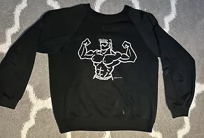 Vintage Workout Muscle Gym Man Graphic Sweatshirt Size L • $25