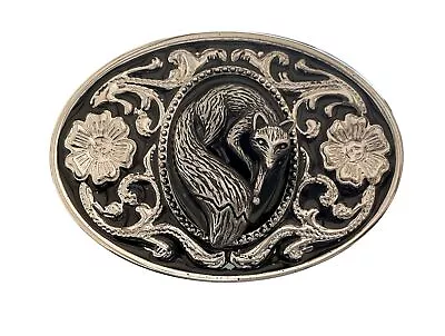 Silver Fox Belt Buckle - 3D Animal Design - Western Style Silver Portrait Custo • $29