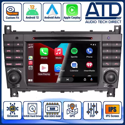 Android Auto Radio For Mercedes G-Wagon W463 CLK C209 CarPlay Sat Nav Head Unit • $470.41