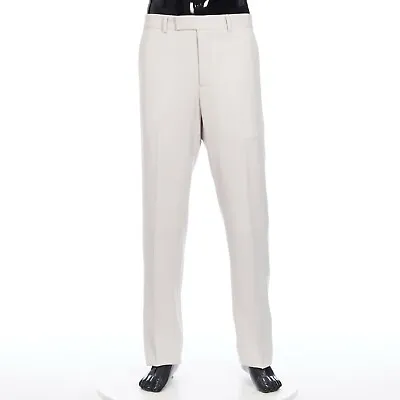 DIOR 1550$ Pants With Trimming - Ecru Vintage Wool Twill • $812