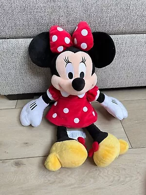 Walt Disney Minnie Mouse Plush Doll Adorable 20  Red Stuffed Toy • $18.45