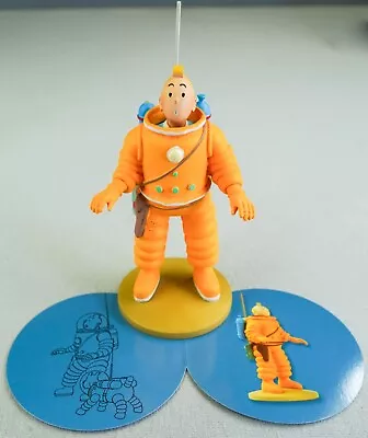 Tintin Figurine Moulinsart 42186: Tintin In Spacesuit Explorers Moon 12cm Model • $47.27