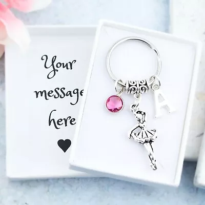 Dance Keyring Personalised Gift Ballet Gifts Ballerina Charm Dance Teacher • £7.99