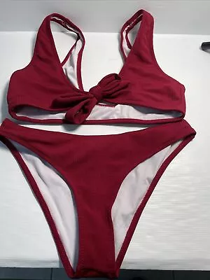 Women’s Zaful Red Bikini Size UK 10 Medium • $10