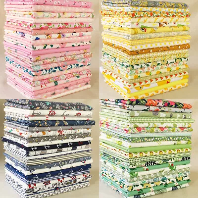 20pcs 100% Cotton Fabric Remnants Scraps Bundle Patchwork Quilting Lot • £8.39