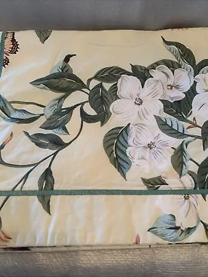 Williamsburg Magnolia Floral Standard Pillow Sham Cotton Garden Butterfly  One • $14