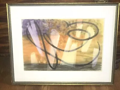 Vintage Bethea Owen Modern Mod Contemporary 1986 Airbrush #2 Signed Framed • $79.99