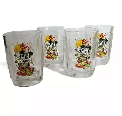 McDonalds Disney Y2K Millennium Glasses Year 2000 Cups Square Matching Set Of 4 • $14