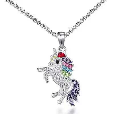 Unicorn Necklace With Zircondia® Crystals By Philip Jones • £9.99