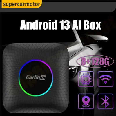 Carplay 8+128G Android13.0 LED Ai Box Multimedia Players Wireless Android Auto • $165.99