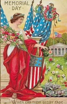 A  Memorial Day  When Can Thier  Glory Fade  Handmade Patriotic Postcard - 720 • $8.95