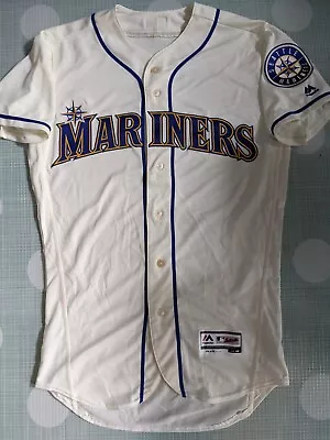 Mens MLB Seattle Mariners Authentic On Field Flex Base Jersey - Cream Alternate • $125