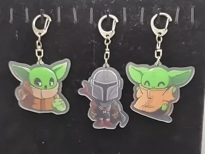 Star Wars Mandalorian The Child Baby Yoda Grogu Acrylic Key Chain Keyring  • $10